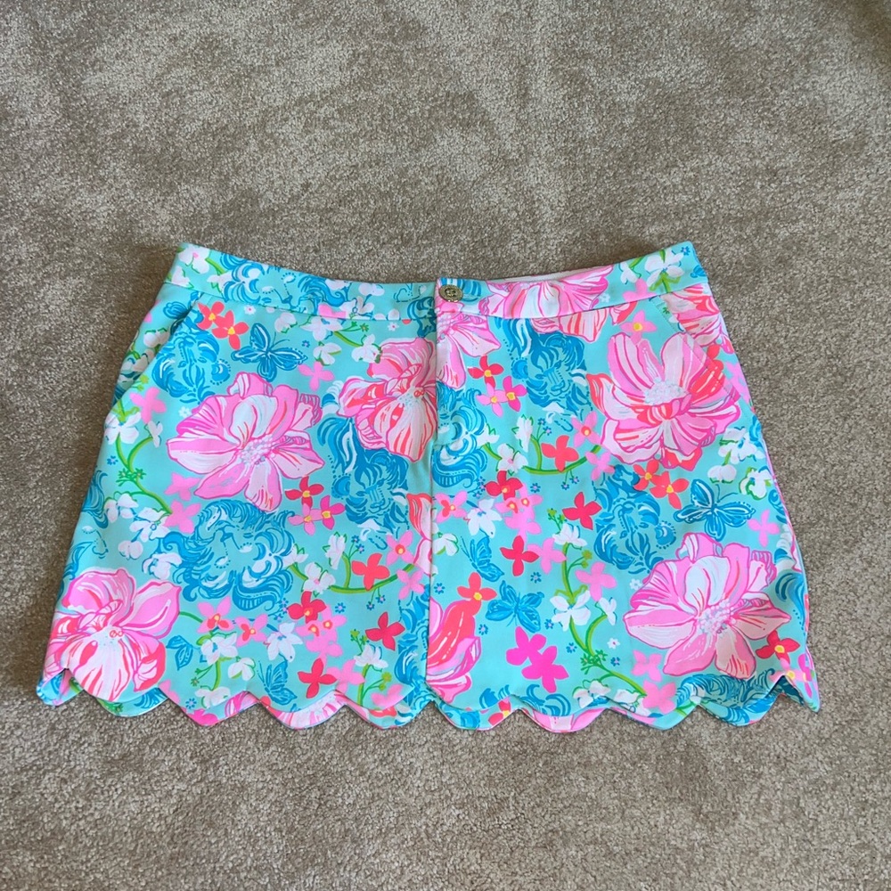 Lilly Pulitzer Collette Scalloped Hem Skort